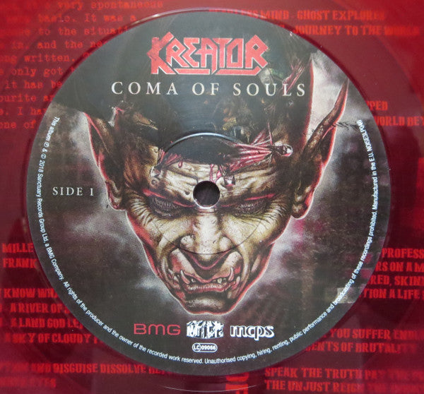 Kreator : Coma Of Souls (LP, Album, RE, RM, Red + 2xLP, Red)