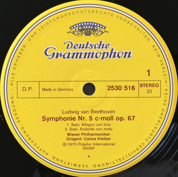 Ludwig van Beethoven - Wiener Philharmoniker, Carlos Kleiber : Symphonie Nr. 5 (LP)