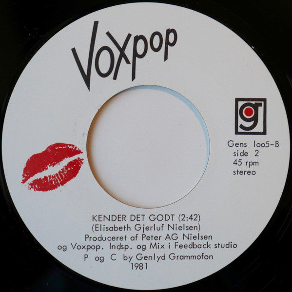 Voxpop : Tak For Alle Kyssene / Kender Det Godt (7", Single, RP)