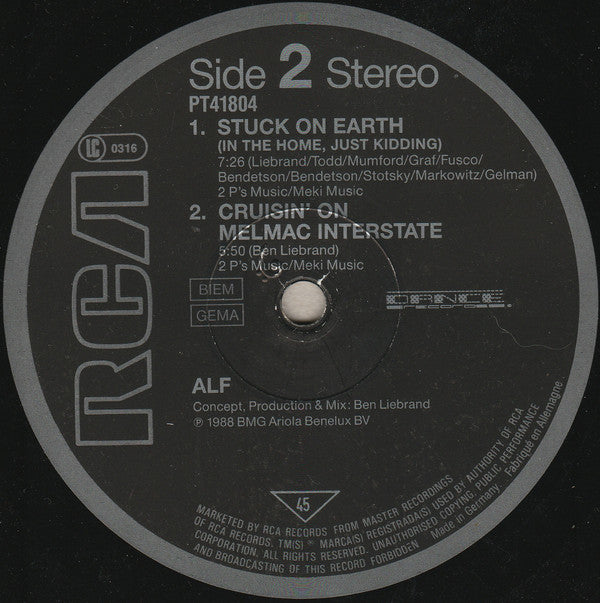 ALF (2) : Stuck On Earth (Housemix) (12", Maxi)