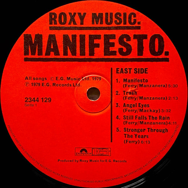 Roxy Music : Manifesto (LP, Album)