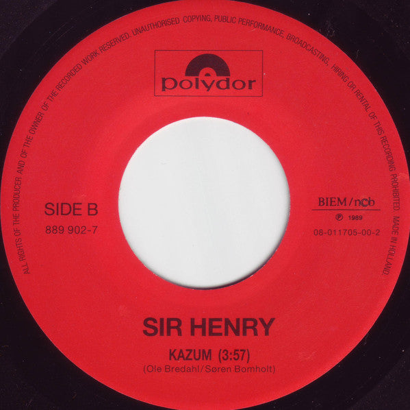 Sir Henry & His Butlers : Så`dan En Dejlig Søndag Morgen (7", Single)
