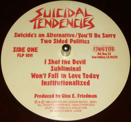Suicidal Tendencies : Suicidal Tendencies (LP, Album, RE, RP, Red)