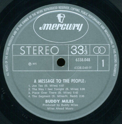 Buddy Miles : A Message To The People (LP, Album, Gat)