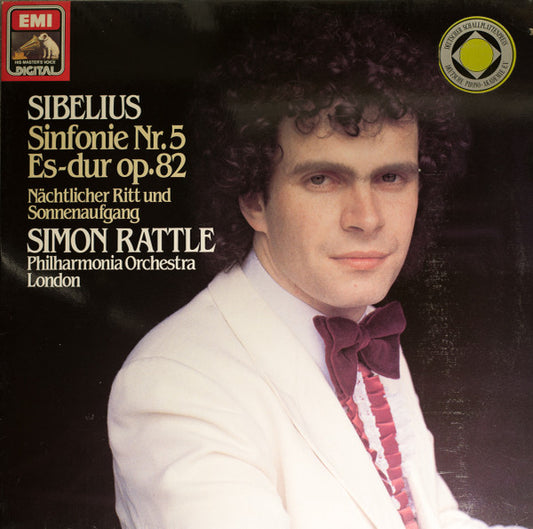 Jean Sibelius - Sir Simon Rattle, Philharmonia Orchestra : Sinfonie Nr.5 In Es-dur Op.82 - Nächtlicher Ritt Und Sonnenaufgang (LP)