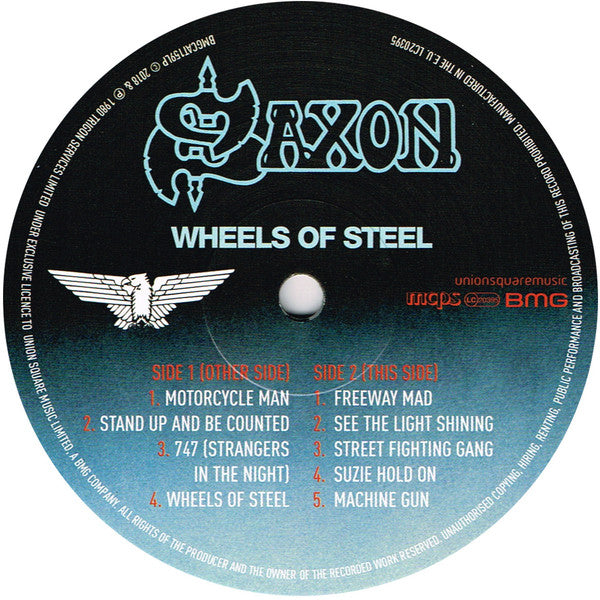 Saxon : Wheels Of Steel (LP, Album, Ltd, RE, Swi)