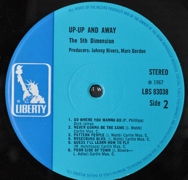 The 5th Dimension* : Up, Up And Away (LP, Album)