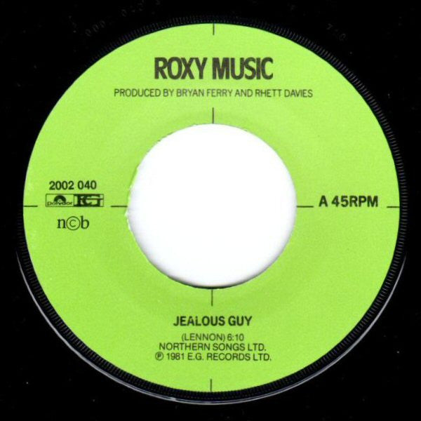 Roxy Music : Jealous Guy (7", Single)