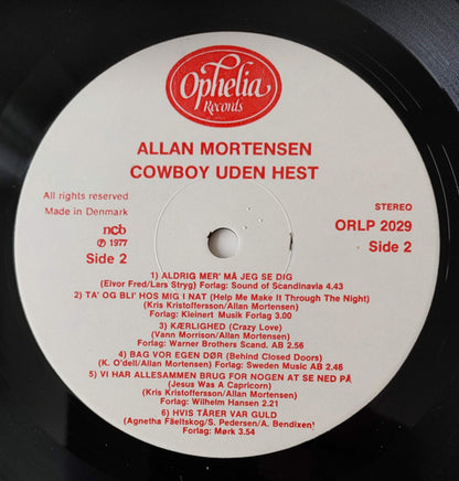 Allan Mortensen : Cowboy Uden Hest (LP, Album)