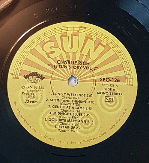 Charlie Rich : The Sun Story Vol.2 (LP, Comp)