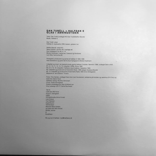 Dan Turèll (2) + Halfdan E : Glad I Åbningstiden (LP, Album, RSD, RE, Whi)