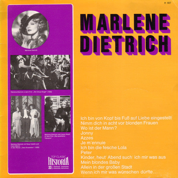 Marlene Dietrich : Marlene Dietrich (LP, Comp)