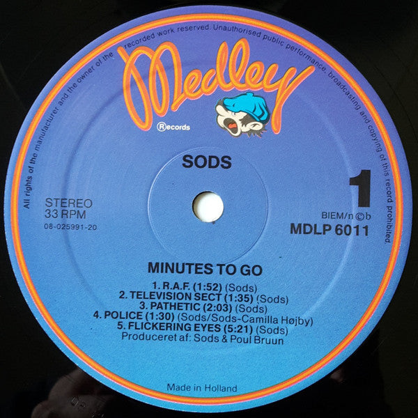 Sods : Minutes To Go (LP, Album, RE)