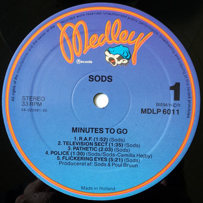 Sods : Minutes To Go (LP, Album, RE)