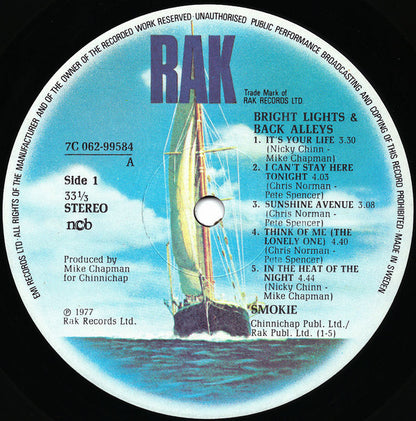Smokie : Bright Lights & Back Alleys (LP, Album)