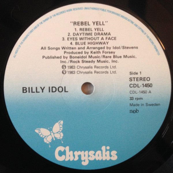 Billy Idol : Rebel Yell (LP, Album)