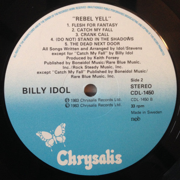 Billy Idol : Rebel Yell (LP, Album)