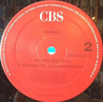 MC Einar : En Af Den Slags Dage (12")