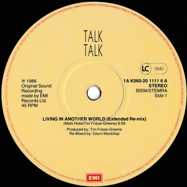 Talk Talk : Living In Another World (12", Maxi)