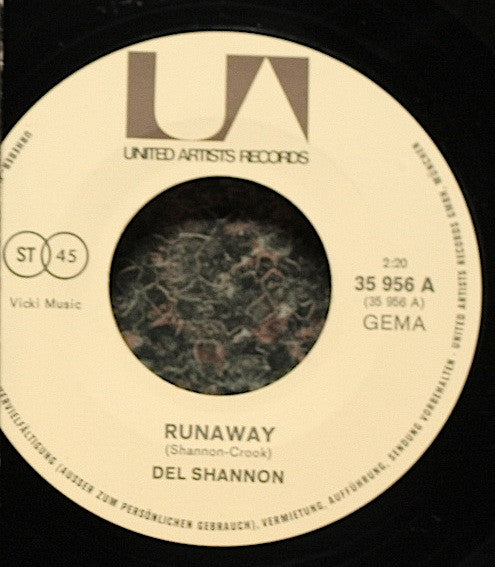 Del Shannon / The Cascades (2) : Runaway / Rhythm Of The Rain (7", Single)