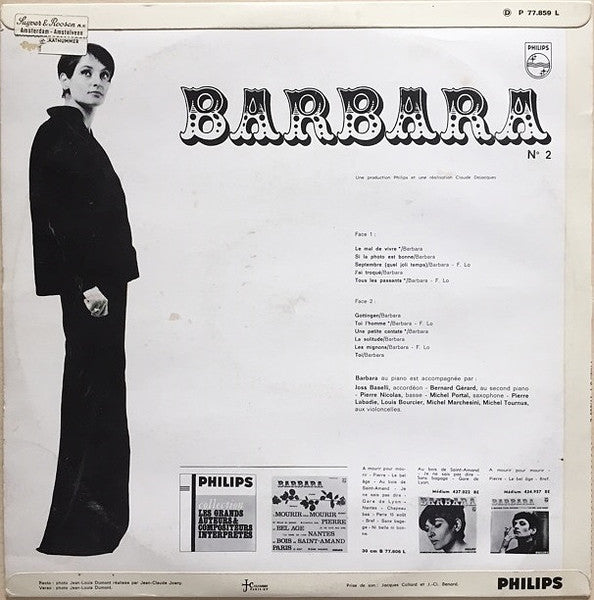 Barbara (5) : Barbara N°2 (LP, Album, Mono)