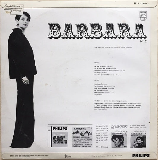 Barbara (5) : Barbara N°2 (LP, Album, Mono)