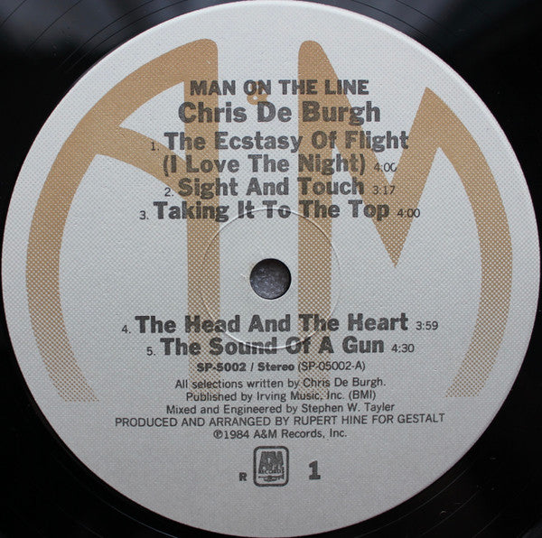 Chris De Burgh : Man On The Line (LP, Album,  R)