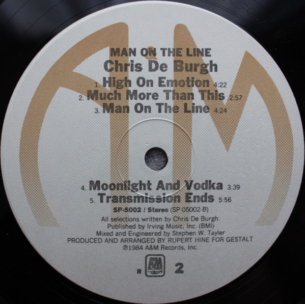 Chris De Burgh : Man On The Line (LP, Album,  R)