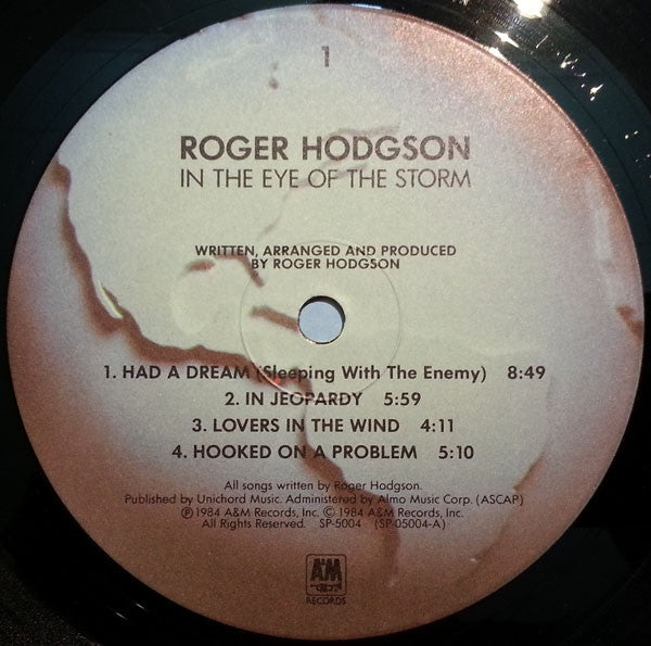Roger Hodgson : In The Eye Of The Storm (LP, Album, Ind)