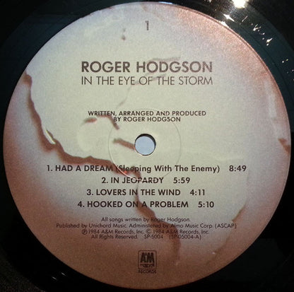 Roger Hodgson : In The Eye Of The Storm (LP, Album, Ind)