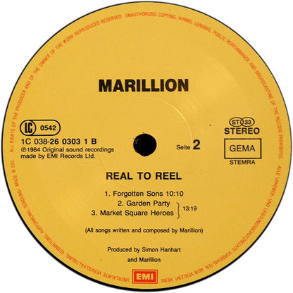 Marillion : Real To Reel (LP, Album)