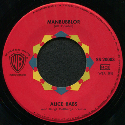 Alice Babs Med Bengt Hallbergs Orkester : Månbubblor / Fröken Vår (7")