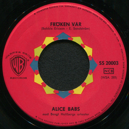 Alice Babs Med Bengt Hallbergs Orkester : Månbubblor / Fröken Vår (7")