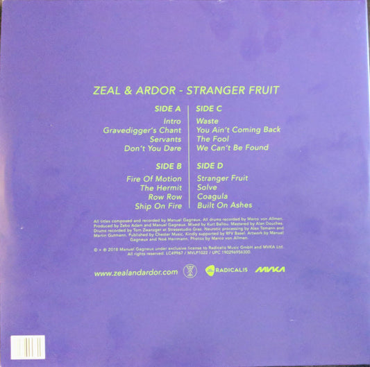 Zeal & Ardor* : Stranger Fruit (2x12", Album, 180)