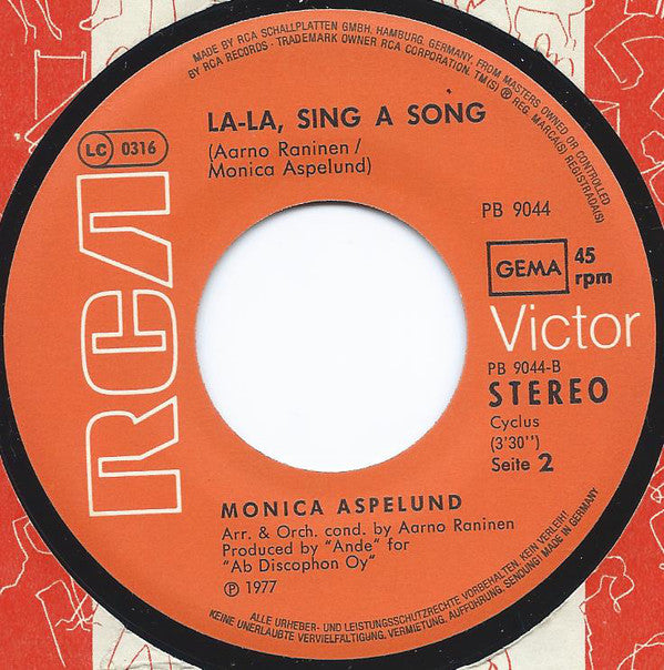 Monica Aspelund : Lapponia (7", Single)