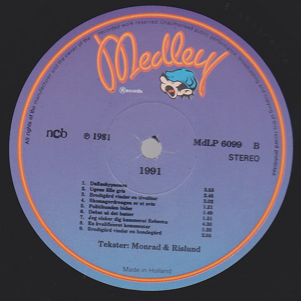 Monrad & Rislund : 1991 (LP, Album, RE)