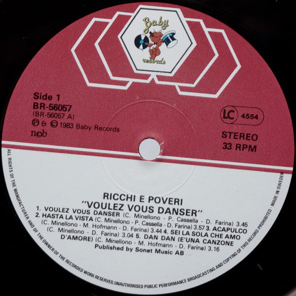 Ricchi & Poveri* : Voulez Vous Danser (LP, Album)