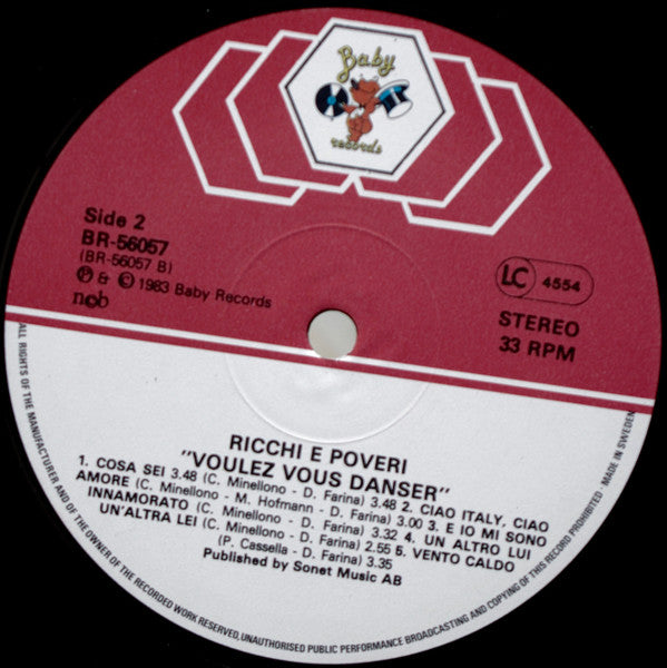 Ricchi & Poveri* : Voulez Vous Danser (LP, Album)