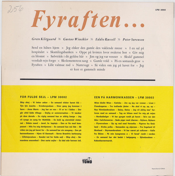 Grete Klitgaard, Gustav Winckler, Eddie Russell, Peter Sørensen (2) : Fyraften (LP, Comp)