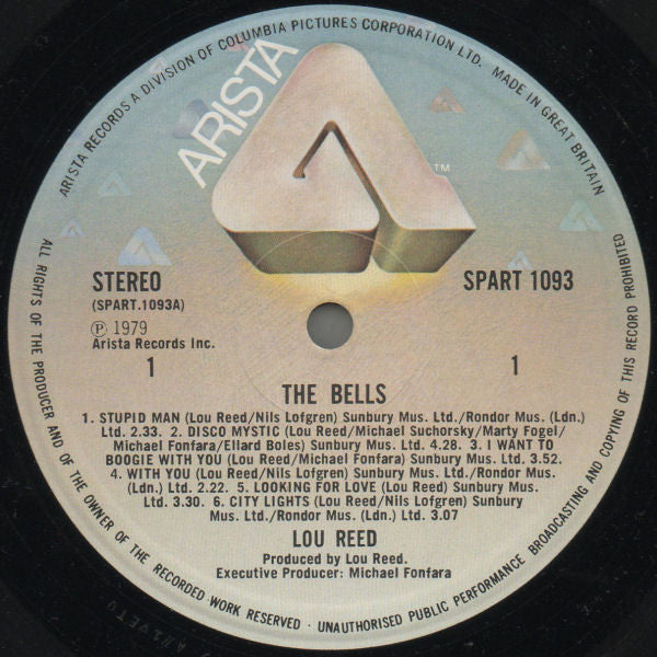 Lou Reed : The Bells (LP, Album)