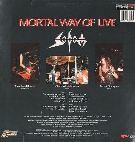 Sodom : Mortal Way Of Live (2xLP, Album)