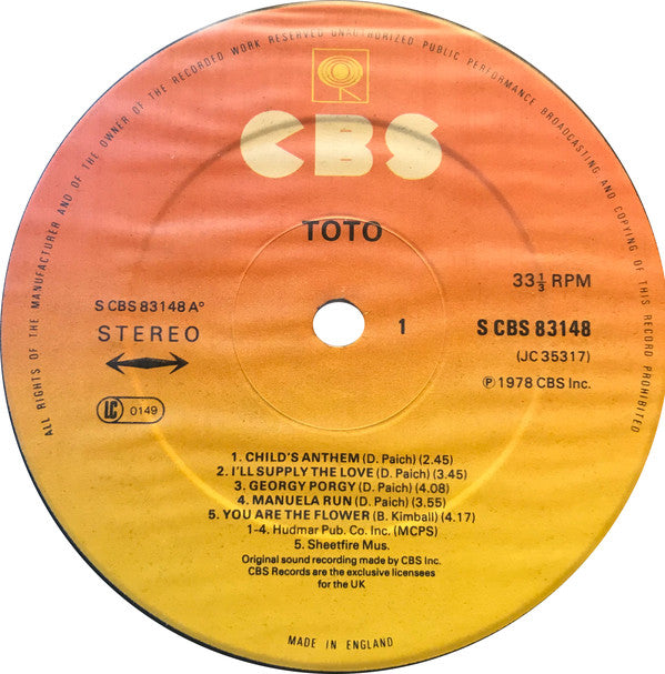 Toto : Toto (LP, Album)