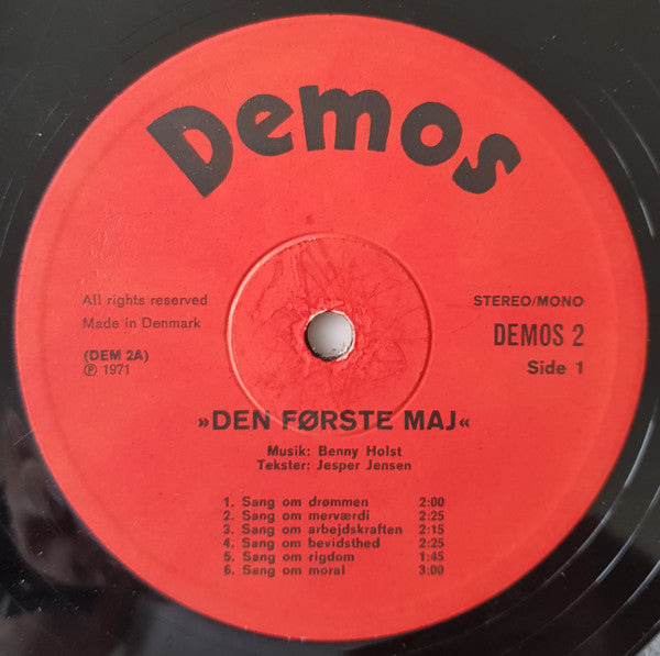 Benny Holst Og Jesper Jensen : Den Første Maj (Sange Af Benny Holst Og Jesper Jensen) (LP, Album, RE, Red)