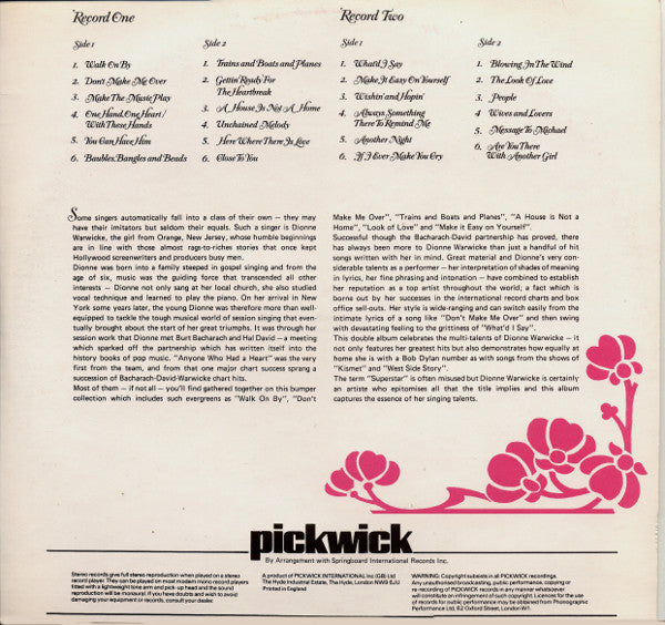 Dionne Warwicke* : The Dionne Warwicke Collection (2xLP, Comp)