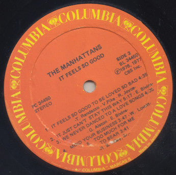 Manhattans : It Feels So Good (LP, Album)