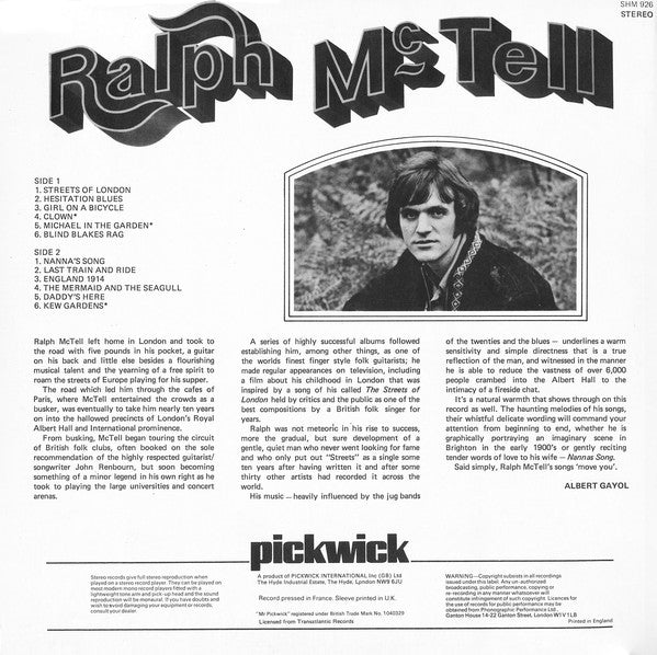 Ralph McTell : Streets Of London (LP, Comp, RE)