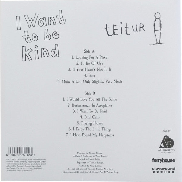 Teitur : I Want To Be Kind (LP, Album)