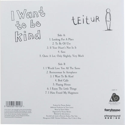 Teitur : I Want To Be Kind (LP, Album)