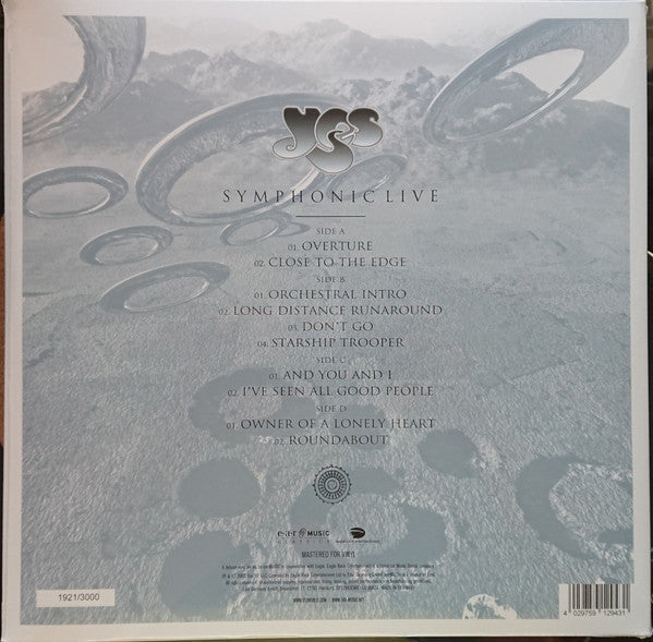 Yes : Symphonic Live (2xLP, RE, 180 + CD, Album + Ltd, Num)