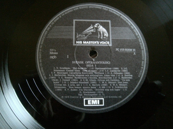 Various : Svensk Operaantologi - Röster Från Stockholmsoperan Under 100 År (9xLP, Comp, Mono + Box)